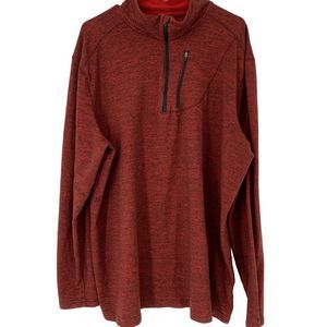 Swiss Tech+ Size 2XL Red Athletic Top Mens 1/4 Zip EUC 3957 Stand collar